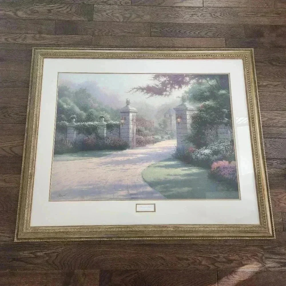 Thomas Kinkade Limited Edition "Summer Gate" S/N Oil On Canvas Painting